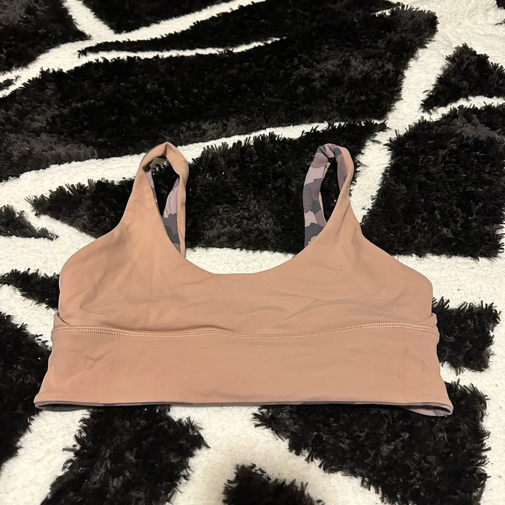 Lululemon Align Reversible Bra Light Support A/B Cup W2DAAS camo misty mauve 10 - Picture 4 of 7